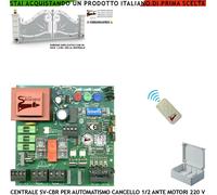 CENTRALE CANCELLO AUTOMATICO COMPATIBILE 1/2 MOTORI VDS 220 V 550 W RADIOCOMANDO