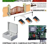 Centrale Cancello Automatico Compatibile Genius 1/2 Motori 220 V 3 Rad. Rol.Code