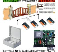 Centrale Cancello Automatico Compatibile Genius 1/2 Motori 220 V 4 Rad. Rol.Code