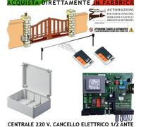 Centrale Cancello Automatico Compatibile Saimatic 1/2 Motori 220 V 2 Rad. R.Code