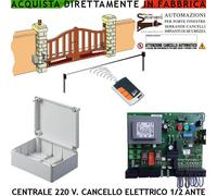 Centrale Cancello Automatico Compatibile Saimatic 1/2 Motori 220 V Radioc R.Code