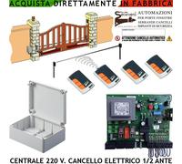 Centrale Cancello Automatico Compatibile VDS 1/2 Motori 220 V 4 Radioc Rol. Cod