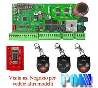 CENTRALE CANCELLO AUTOMATICO PER 1/2 ANTE BATTENTI 12/24Vcc + N. 3 TRASMETTITORI