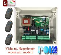 CENTRALE CENTRALINA QUADRO UNIVERSALE 230V CANCELLI A 2 ANTE + 3 TRASMETTITORI