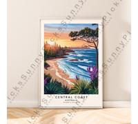 Centrale Coast Australia Poster Viaggi Stampa Illustrazione Art senza Cornice