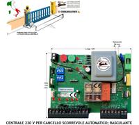 CENTRALE COMANDO CANCELLO SCORREVOLE RADIO 433,92 MHZ MOTORI 550 W UNIVER GIBIDI