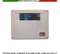 Centrale Antifurto Casa Diana 2 Zone 1 Tempor. Securvera Impianto D'allarme Filo