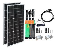 Centrale elettrica da balcone, 300 Watt, presa completa Plug & Play, pannello solare da 210 W, con inverter da 230 V, 300 W, impianto solare da balcone completo, fotovoltaico, modulo solare da 18 V