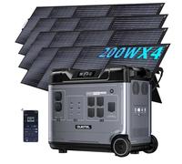 Centrale Elettrica P5000 Pro con 4*200W Pannello Solare,Generatore Solare con 4x3200W CA,Centrale Elettrica Portatile da 4000W/5120 Wh per Wohnung Reise,1,8 Std.Schnelllade,Edizione Limitata Autunnale