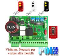 CENTRALE ELETTRONICA CANCELLO SCORREVOLE BARRIERA SEZIONALE 12/24V + TELECOMANDI