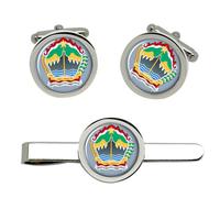 Centrale Java (Indonesia) Gemelli E Fermacravatta Set