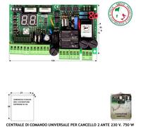 Centrale Per Cancello Elettrico 1/2 Ante Motori 230V Programma Singoli Parametri