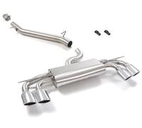 Audi Tubo centrale Gr.N senza silenziatore inox + Posteriore inox sdoppiato con
