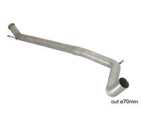 Peugeot Tubo centrale Gr.N senza silenziatore inox - Linea maggiorata diametro