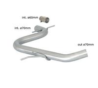 Volkswagen Tubo centrale Gr.N senza silenziatore inox - Linea maggiorata
