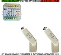 CENTRALE TAPPARELLA AUTOMATICA 220 V 2 RADIO PULSANTI DA PARETE APRE STOP CHIUDE