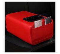 Centrale Vano Portaoggetti Universale Per Ford All Cars Car Rear Seat Armrest 2 Row Console Box Con Portabicchieri Bracciolo Sedile Posteriore Bracciolo Console Box(Red-Double pockets)