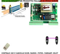 CENTRALE X MOTORE 220 V 550 W 1 RADIOC 1 FOTO 1 FARO SELET X CANCELLO SCORREVOLE