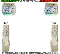 CENTRALI X 2 TAPPARELLE 220 V 2 RADIOCOMANDI 3 CANALI FUNZIONI SALI SCENDI STOP