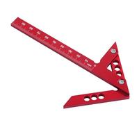 Centralina centrale, 100 mm, 45°, 90°, angolo di carpentiere, righello in lega di alluminio, per misurazione del legno, centraggio cilindrico