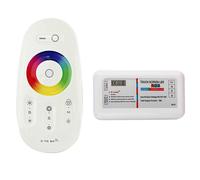 Vetrineinrete® Centralina controller per strip led rgb 2.4 GHz RF wireless touch screen con telecomando rgb DC12/24V