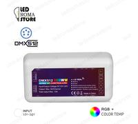CENTRALINA DMX 512 STRISCIA LED RGB+CCT STRIP COMPATIBILE TELECOMANDO RF 2.4GHz
