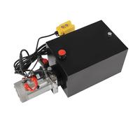 Centralina idraulica a doppio effetto, pompa idraulica per rimorchio ribaltabile da 6/8/10 litri, CC 12V, con serbatoio del'olio in metallo, per sollevamento di rimorchi ribaltabili,(8 Quart)