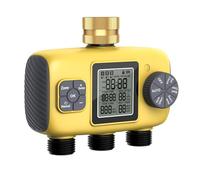 Centralina Irrigazione 3 Zone,Timer Irrigazione,Avere IPX5 Funzione Impermeabile con Programmatore Irrigazione Giardino,Timer Irrigazione Automatica Digitale,Per Prato, Giardino, Piscina