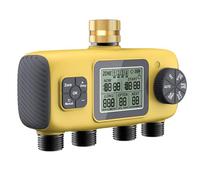 Centralina Irrigazione 4 Zone,Timer Irrigazione,Avere IPX5 Funzione Impermeabile con Programmatore Irrigazione Giardino,Timer Irrigazione Automatica Digitale,Per Prato, Giardino, Piscina