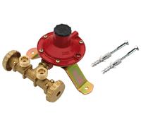 Centralina Mini Per 2 Bombole Gas Gpl Regolatore BP KG/H 4 + Staffa + Tasselli