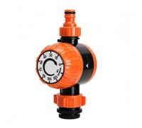 centralina per irrigazione meccanico timer da giardino 120 min irrigatore automatico giardino connettori rapidi orario flessibile e regolabile timer da giardino per prato cortile patio, arancione