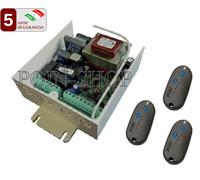 CENTRALINA SCHEDA CANCELLO SCORREVOLE E BASCULANTI 230 Vac + N. 3 TELECOMANDI