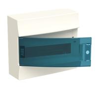 Centralino ABB da parete 12 moduli IP41 porta blue petrol bianco 41P12X12