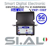 Centralino antenna TV 2 ingressi 34dB regolabile UHF VHF filtro 5G