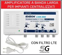 Centralino Antenna Tv Amplificatore Segnale Da Interno VHF UHF Con Filtro LTE 5G