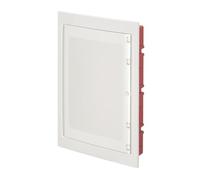 Centralino bianco IP40, 54 (3x18) moduli, 430x618x80mm, quadro elettrico da incasso, per muratura, sportello cieco, per interno, con morsettiera 4x12, barra DIN estraibile e regolabile