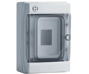Centralino Bocchiotti PABLO 4 moduli con portella fumè IP65 B06521