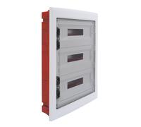 Centralino da incasso 54 moduli con portello fumé e telaio estraibile, bianco, 4