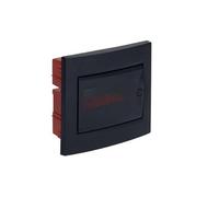 Centralino da incasso 8 moduli con cornice nera e portello fumè 255x215x80mm IP40 FAEG - FG14708