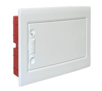 Centralino Da Incasso Da 12 Moduli, 330x255x80mm, Sportello Bianco, IP40 Da Interno, Telaio Estraibile, Ideale Per Installazioni Elettriche Domestiche e Industriali