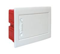 Centralino Da Incasso Da 8 Moduli, 240x195x80mm, Sportello Bianco, IP40 Da Interno, Telaio Estraibile, Ideale Per Installazioni Elettriche Domestiche e Industriali