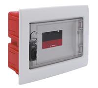 Centralino Da Incasso Da 8 Moduli, 240x195x80mm, Sportello Trasparente Fume, IP40 Da Interno, Telaio Estraibile, Ideale Per Installazioni Elettriche Domestiche e Industriali