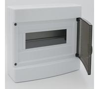 Centralino Da Parete Da 12 Moduli, 270x190x100mm, IP40 Da Interno, Bianco RAL 9016, Ideale Per Installazioni Elettriche Domestiche e Industriali