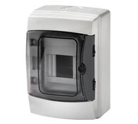 Centralino Da Parete Da 4 Moduli, 140x210x100mm, IP65 Da Esterno, Bianco RAL 7035, Ideale Per Installazioni Elettriche Domestiche e Industriali