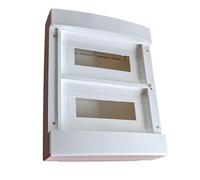 Centralino Da Parete Senza Sportello, 24 Moduli, 250x340x95mm, IP40 Da Interno, Bianco RAL 7035, Ideale Per Installazioni Elettriche Domestiche e Industriali