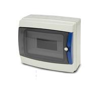 CENTRALINO ESTERNO DA PARETE 8 MODULI POSTI IP65 PORTELLO TRASPARENTE MASTER DE