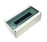 Centralino Esterno,Quadro Elettrico Stagno, Scatola di protezione for distribuzione elettrica con coperchio trasparente in ABS 365x195x110mm interruttore automatico interno a parete 18 vie