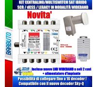 CENTRALINO MULTISWITCH SAT SCR / dCSS + LNB WIDE BAND + ALIMENTATORE + TERRESTRE