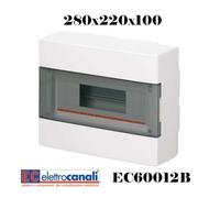 CENTRALINO QUADRO ELETTRICO PARETE IP40 4 8 12 24 MOD BIANCO EC60012B