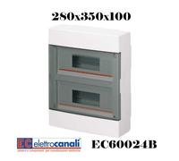 CENTRALINO QUADRO ELETTRICO PARETE IP40 4 8 12 24 MOD BIANCO EC60024B